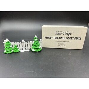 Dept 56 The Original Snow Village “Frosty Tree-Lined Picket Fence” w/ Box